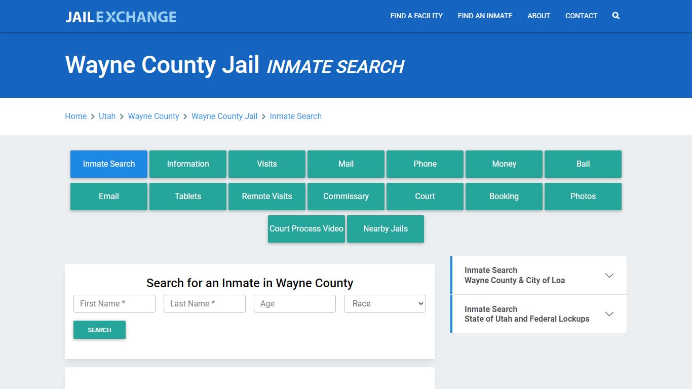 Wayne County Jail, UT Inmate Search: Roster & Mugshots